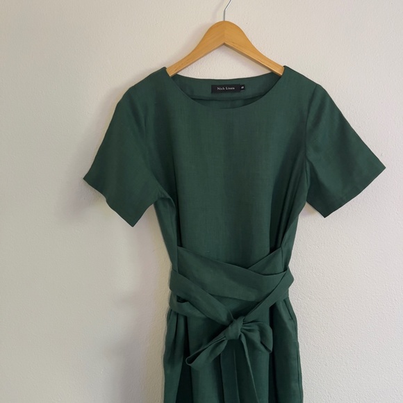 Nich Linen Dresses Nich Linen Adelia Midi Linen Dress Poshmark